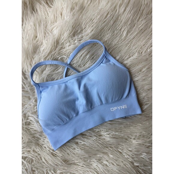 Dfyne Dynamic Backless Sports Bra Sky Blue Size Small - Picture 3 of 7